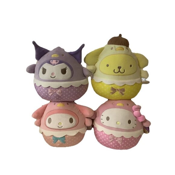 Squishmallow Hello Kitty & Friends Trio Melody, Pompompurin, Kuromi, Hello Kitty - Picture 1 of 6